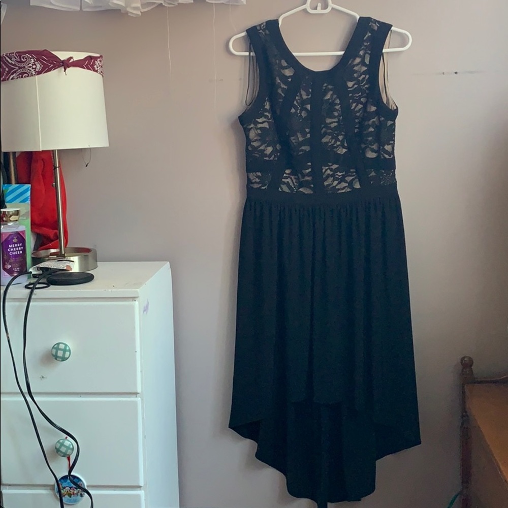 R&M Richards Black High-Low Dress